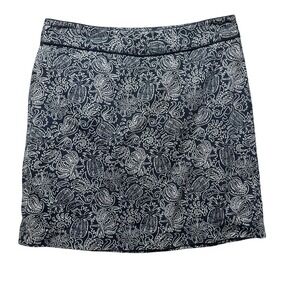 Vineyard Vines Pineapple Paisley Print Skirt Womens Size 10 Navy White Preppy